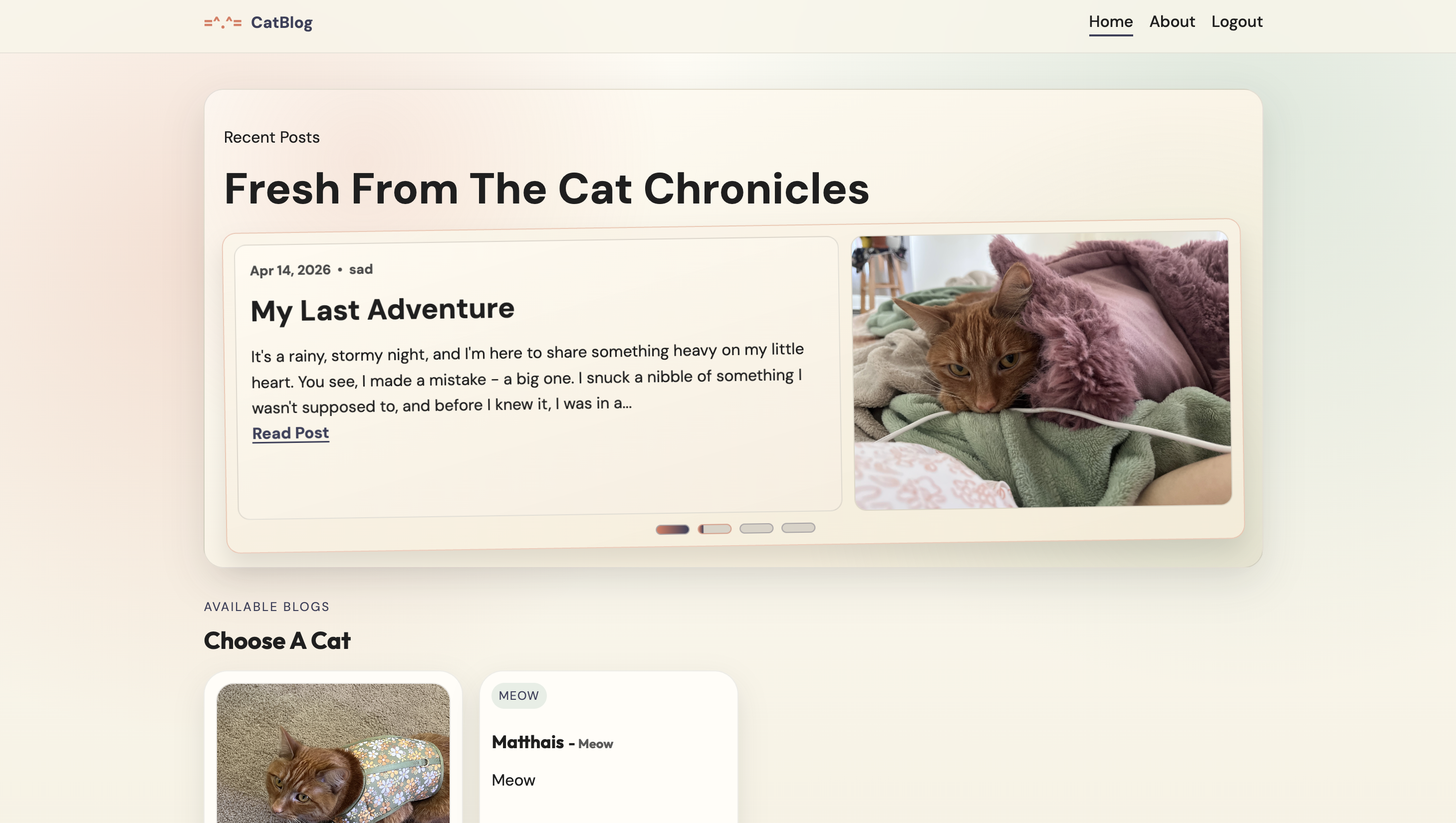 CatBlog screenshot preview